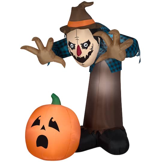 7.5ft. Animated Airblown&#xAE; Inflatable Halloween Giant Reaching Hunched Scarecrow